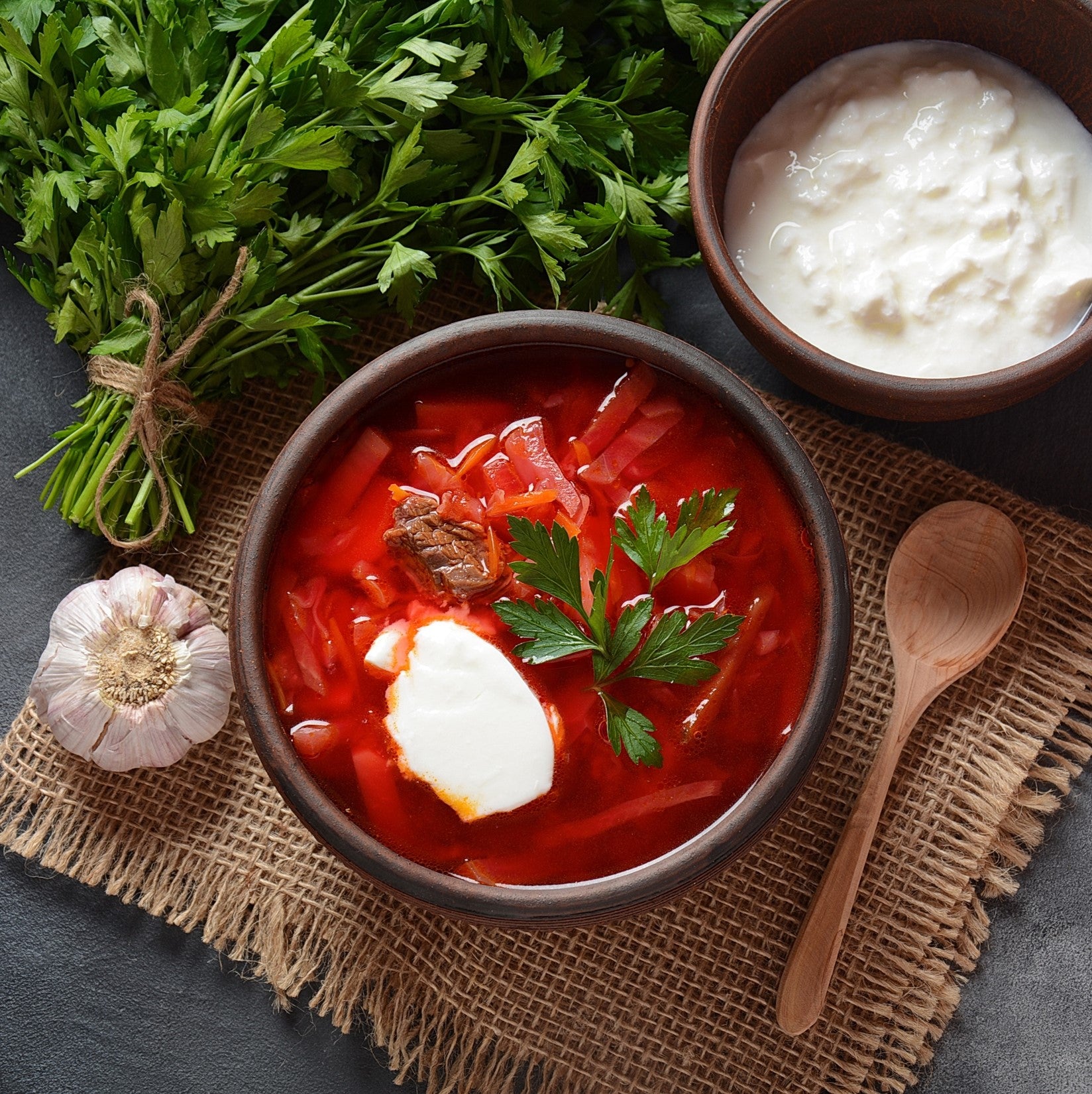 Borsch with Beef (Beetroot Soup)
