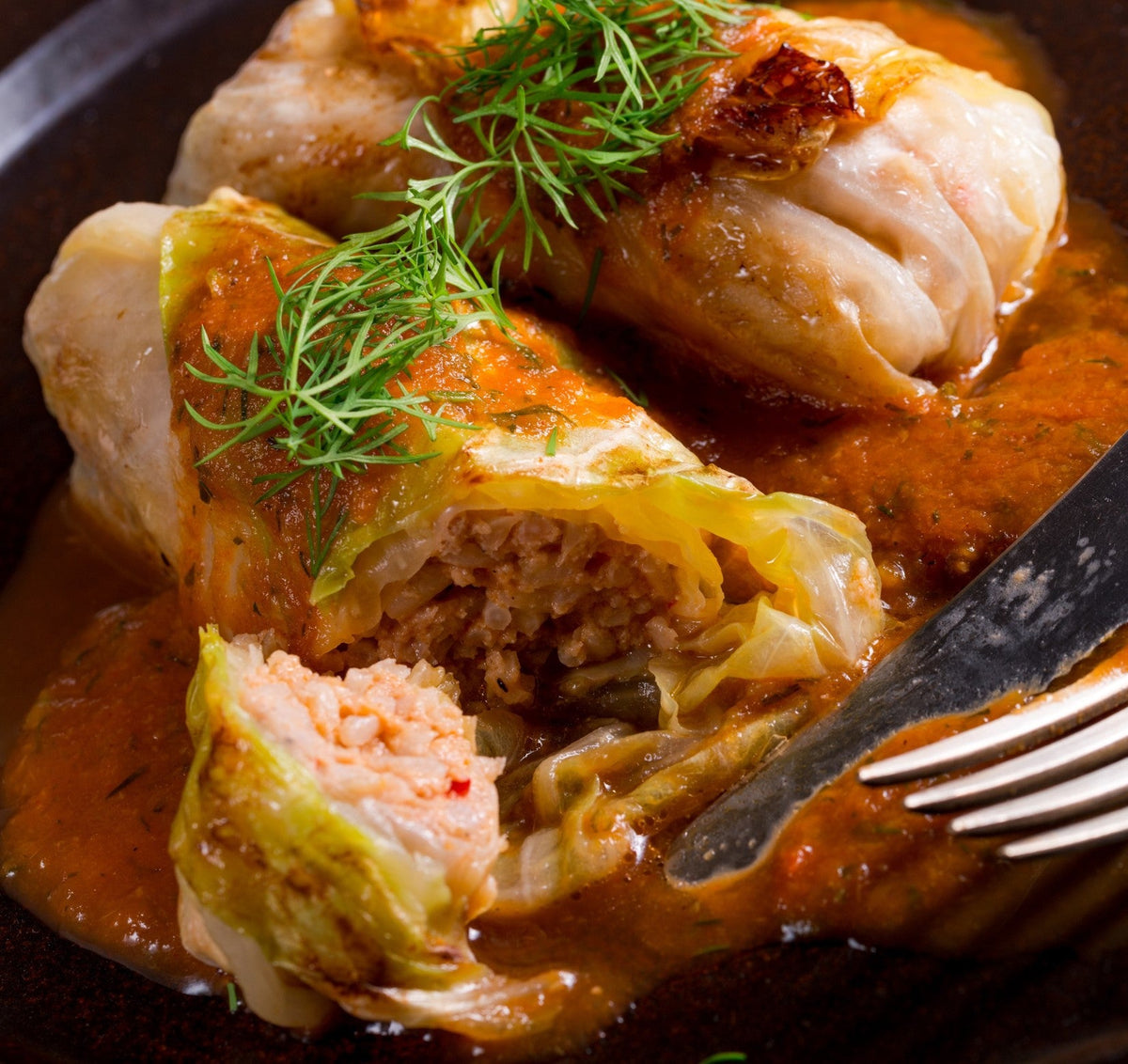 CABBAGE ROLLS Cooked in Special Sauce