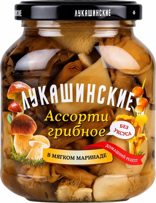 Lukashensky Assorted Mushrooms in a Mild Marinade Without Vinegar