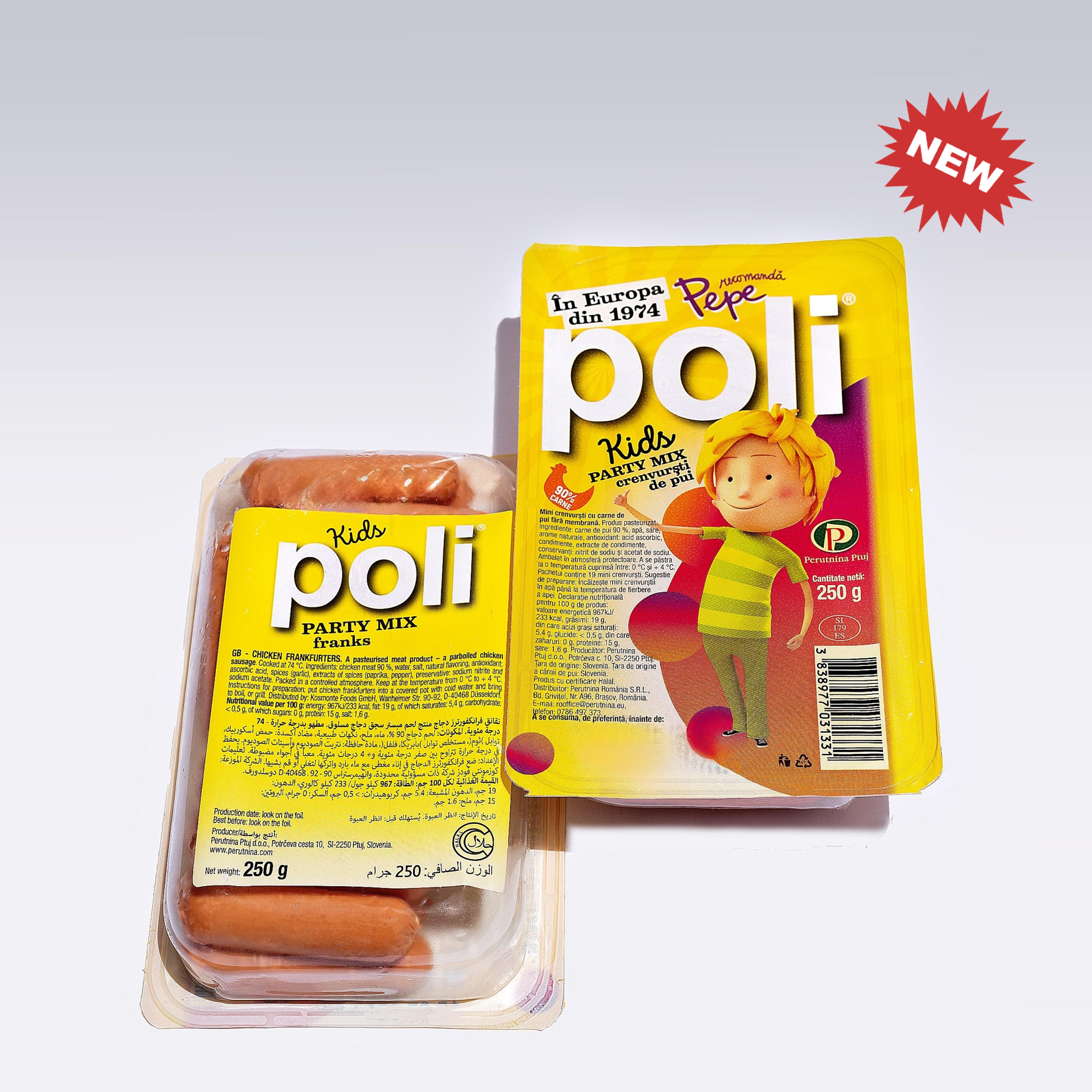PEPE POLI PARTY MIX, 250g Mini-Sausages for Kids Chicken