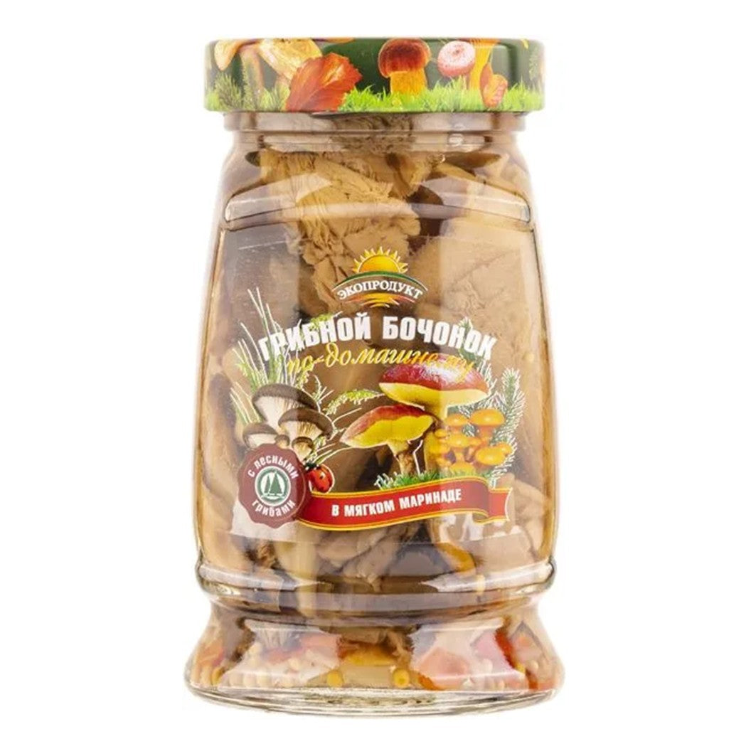 Маринованные грибы ассорти «Грибной бочонок» (340 г)